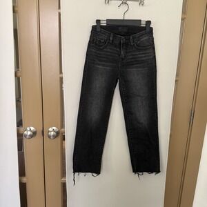 Buckle Black Womens 24 Black Mid Rise Crop Straight Leg Jeans Fit No 53